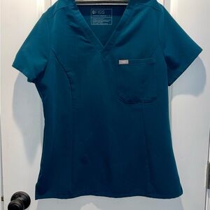 Figs Women's Caribbean blue slim Casma Top